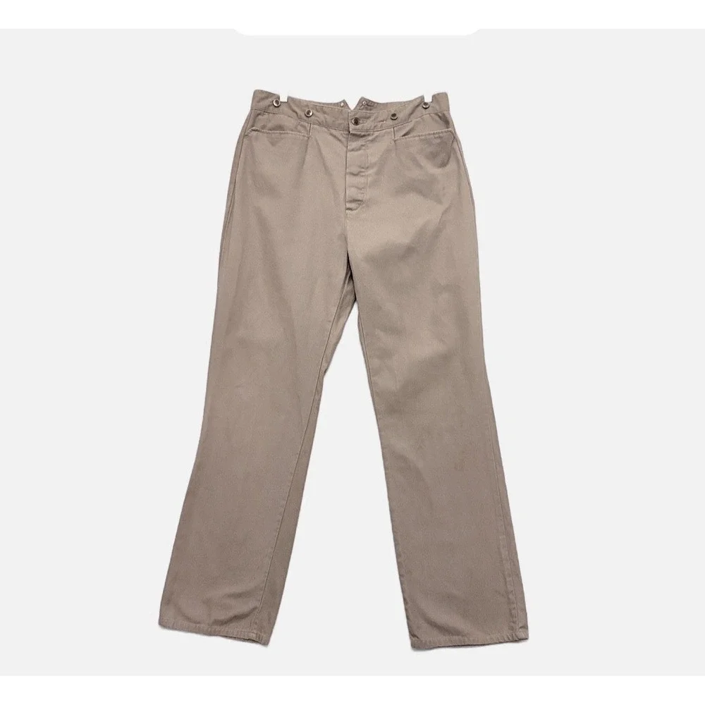 VTG CLASSIC OLD WEST STYLES DUCK CANVAS PANTS COSTUME USA MENS 38 MINER BUCKLE